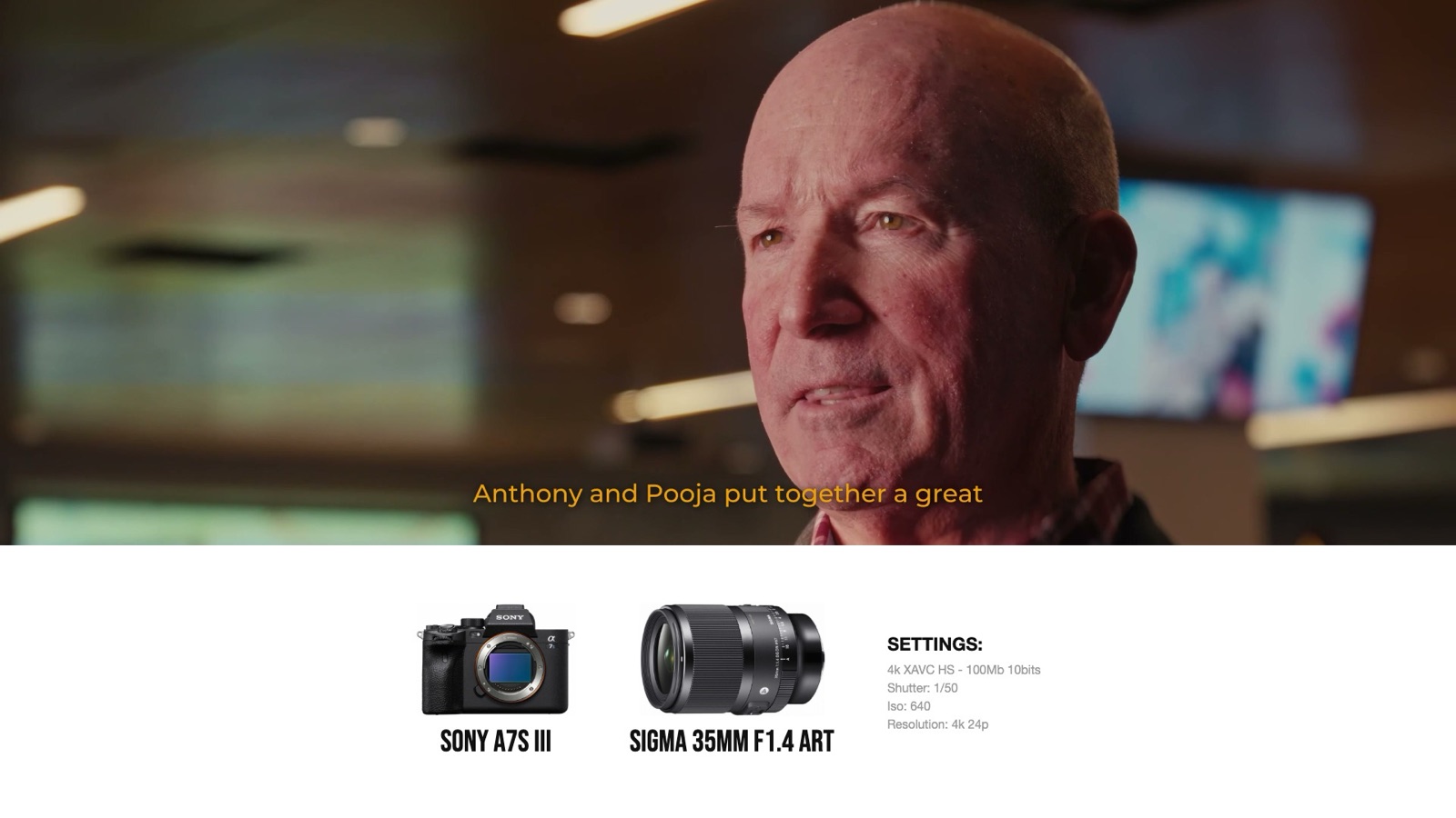 Frame and camera settings from Turning 90