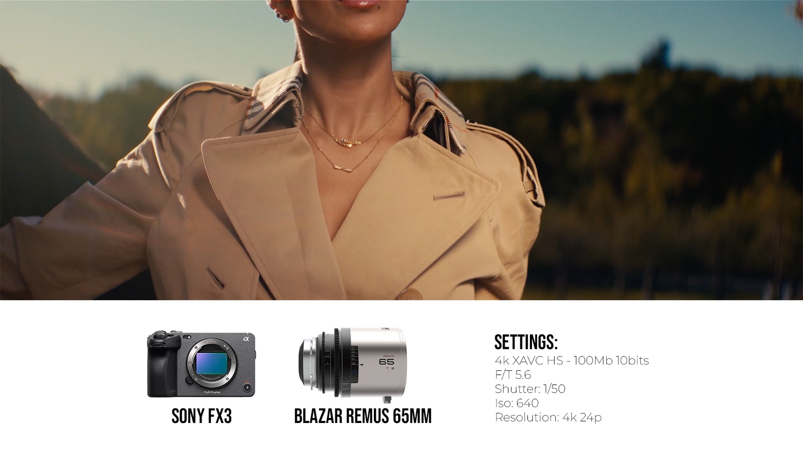 Frame and camera settings from Cavaliere