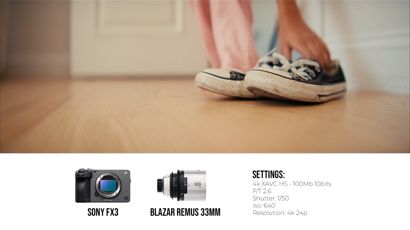 Frame and camera settings from Cavaliere