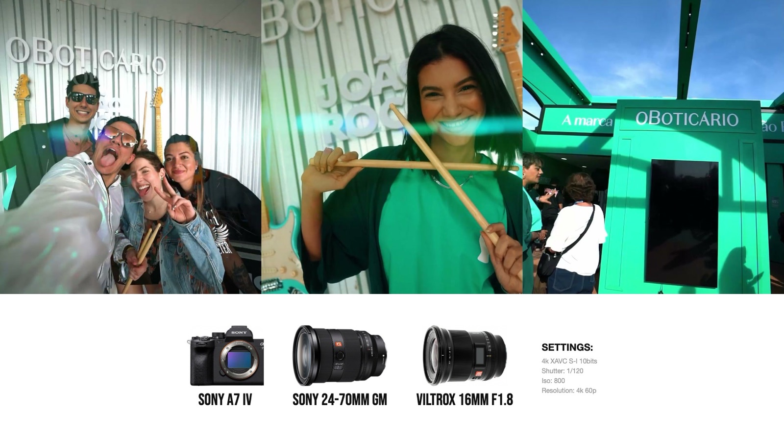 Frame and camera settings from O Boticário at João Rock