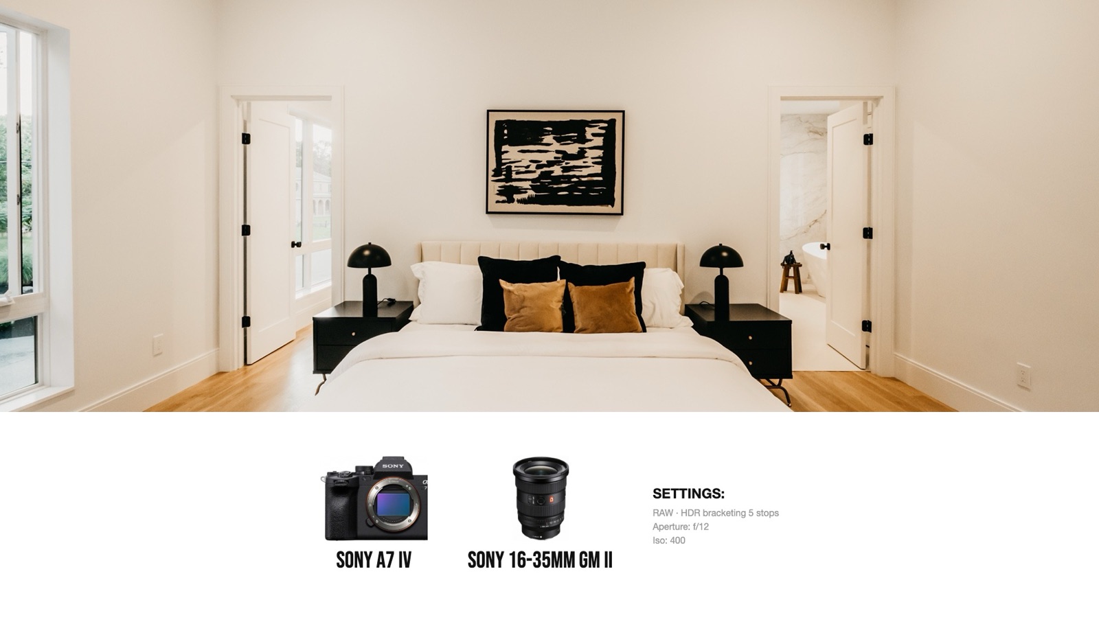 Frame and camera settings from Real Estate Photography