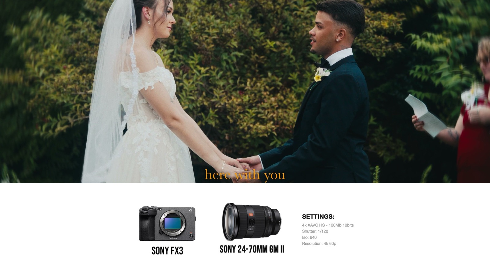 Frame and camera settings from Miranda & Ryan
