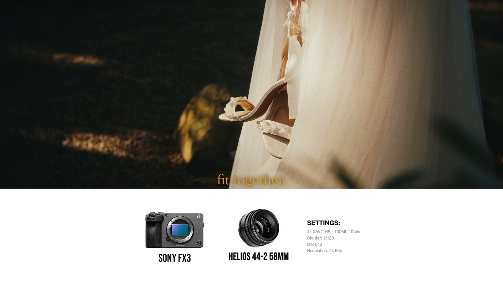 Frame and camera settings from Miranda & Ryan