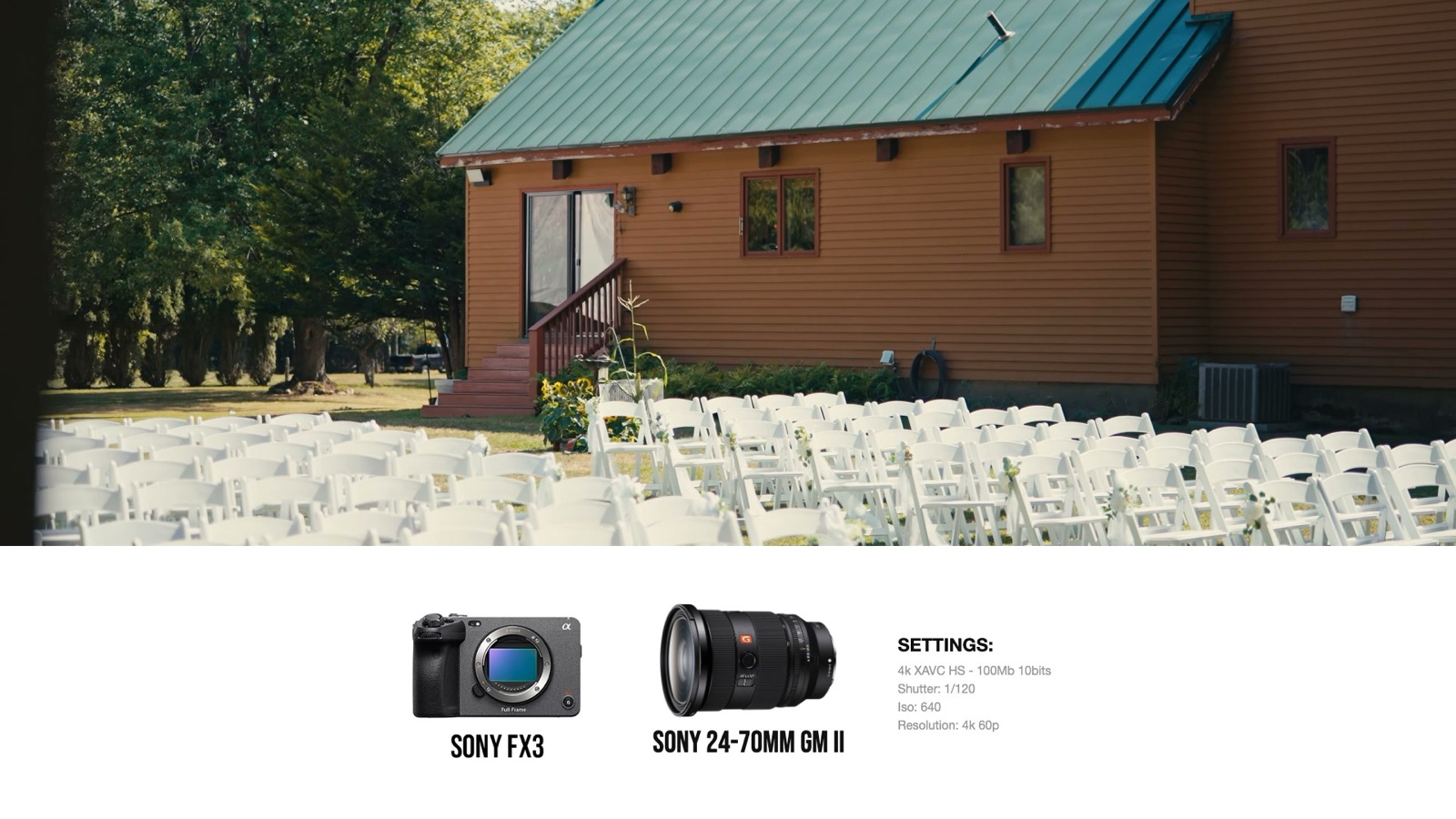 Frame and camera settings from Wedding Highlights